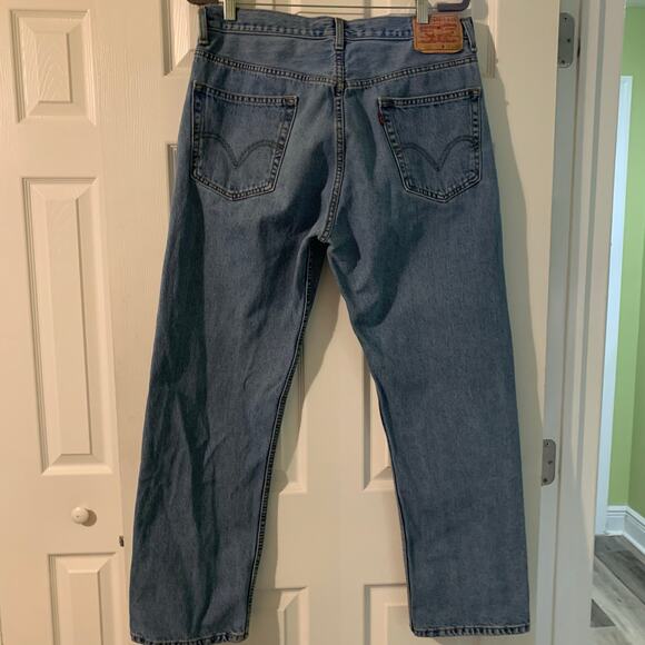 Levi’s 505 Straight Leg Regular Fit Mens Jeans 36 30 - Picture 3 of 13